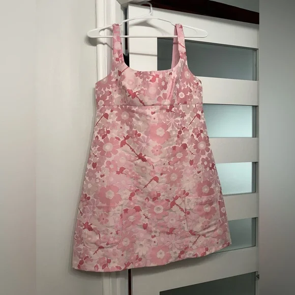 open lace back dress Amanda Uprichard Ceronne Top in Pink